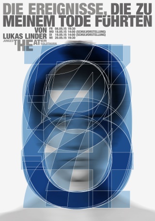 TOBS Junges Theater Solothurn Die Ereignisse, die zu meinem Tode fuehrten Plakat Definitiv Design Nadine Kamber