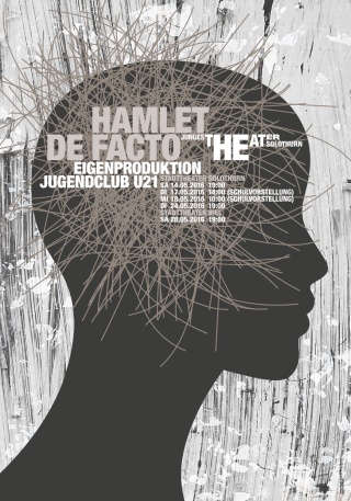 TOBS Junges Theater Solothurn Hamlet de Facto Plakat Definitiv Design Nadine Kamber